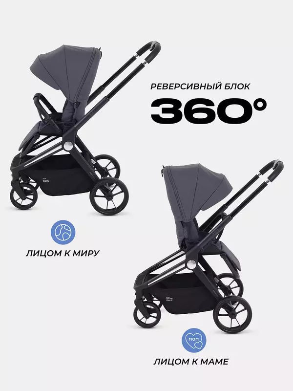 Коляска прогулочная Mowbaby Finch Graphite