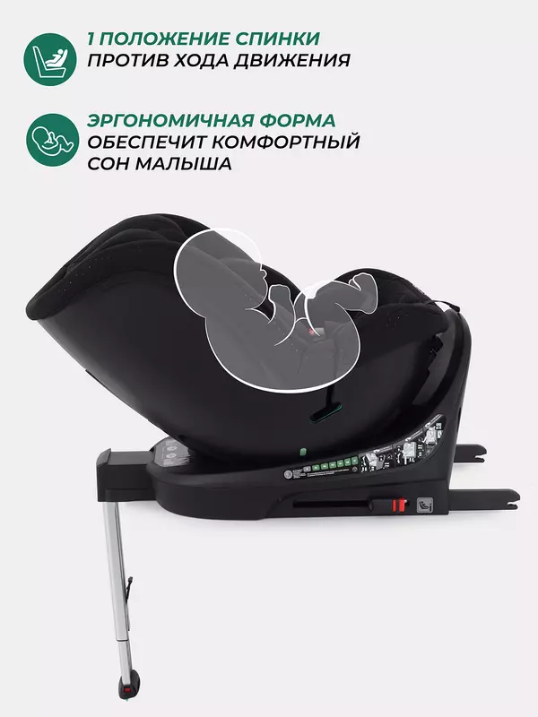 Автокресло Mowbaby Stage isofix (40-150 см) Black